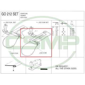 G0212BX8MM SINGLE DOWNTURN HEMMER MEDIUM CF ITALIA