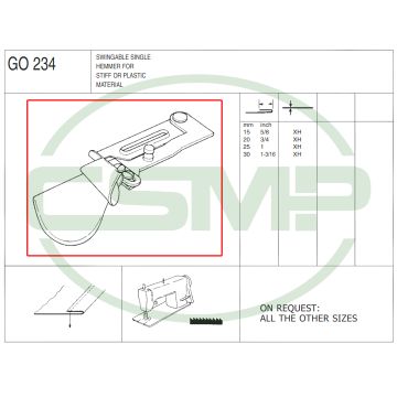 G0234X25mm HEMMER FOR STIFF OR PLASTICS - CLEARANCE PRICE