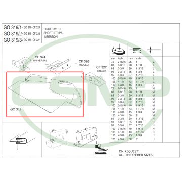 G0319X95mm-37mm WAISTBAND FOLDER MEDIUM - CLEARANCE PRICE