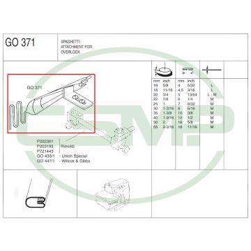 G0371 35mm-10mm SPAGHETTI ATTACHMENT - MEDIUM