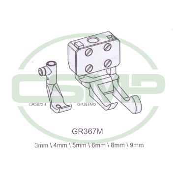 GL367MX8MM RIGHT HAND HEAVY DUTY COMPENSATING GUIDE FOOT