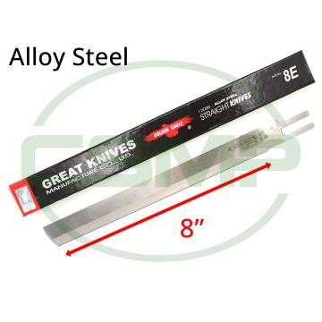 KE8S 8" STRAIGHT KNIFE ALLOY STEEL 80C8