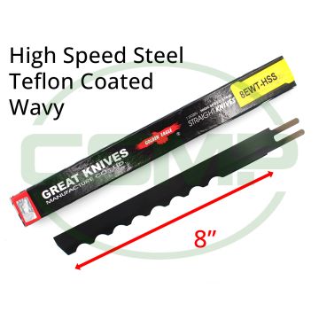 KE8WTC 8" WAVY KNIFE TEFLON COATED HIGH SPEED STEEL