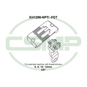 KH1296NPTFDTX8MM N/PLATE AND FEED SET PFAFF 1296 TRIMMER