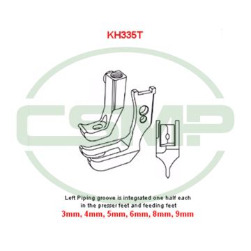 KH335TGX6MM PIPING FOOT SET PFAFF 1245