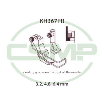 KH367PRX9MM PIPING FOOT SET RIGHT 9MM ADLER 467 INCLUDES INNER AND OUTER FOOT