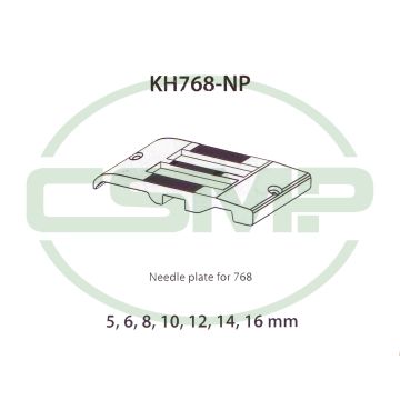 KH768NP 8MM NEEDLE PLATE DURKOPP 768 NON TRIMMER