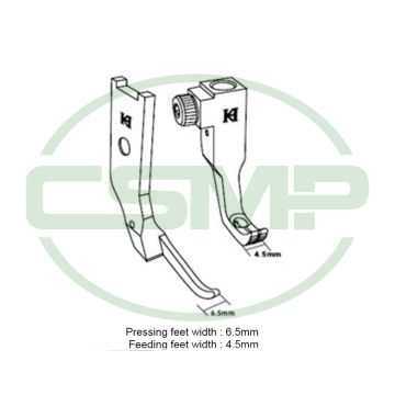 KP1245-L071 NARROW LEFT FOOT SET PFAFF 1245 INCLUDES INNER AND OUTER FOOT