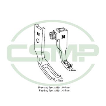 KP1245-N071 NARROW FOOT SET PFAFF 1245 335 INCLUDES INNER AND OUTER FOOT