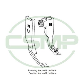 KP1245-R071 NARROW RIGHT FOOT SET PFAFF 1245 335 INCLUDES INNER AND OUTER FOOT