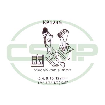 KP1246X8MM CENTER GUIDE FOOT SET 1246 INCLUDES INNER AND OUTER FOOT