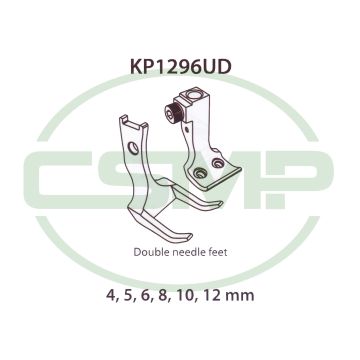 KP1296UDX8MM TWIN NEEDLE FOOT SET PFAFF 1296 INCLUDES INNER AND OUTER FOOT