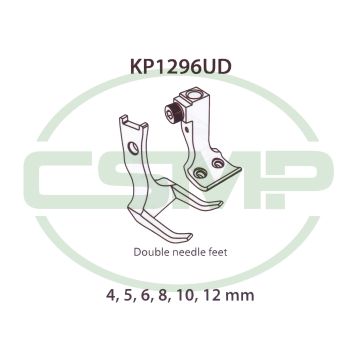 KP1296UDX8MM TWIN NEEDLE FOOT SET PFAFF 1296 INCLUDES INNER AND OUTER FOOT