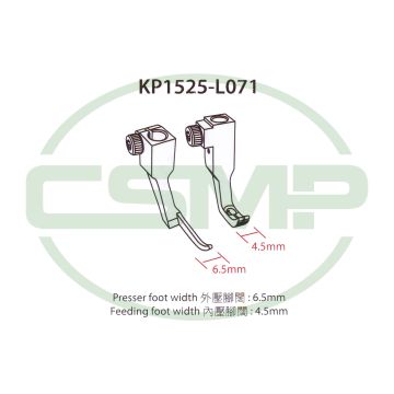 KP1525L071 NARROW CORDING FOOT SET LEFT 1525 INCLUDES INNER AND OUTER FOOT