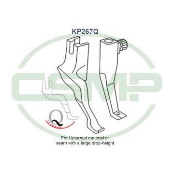 KP267Q FOOT SET DURKOPP INCLUDES INNER AND OUTER FOOT