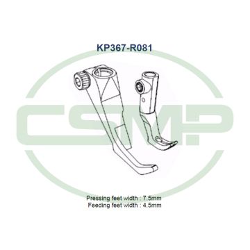 KP367-R081 NARROW RIGHT FOOT SET DURKOPP INCLUDES INNER AND OUTER FOOT