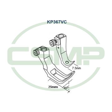 KP367VC FOOT SET DURKOPP INCLUDES INNER AND OUTER FOOT