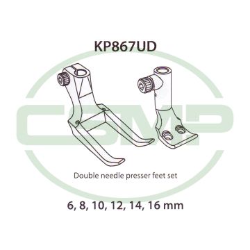 KP867UD 8MM FOOT SET DURKOPP 867 INCLUDES INNER AND OUTER FOOT KP867UD 8MM FOOT SET DURKOPP 867 INCLUDES INNER AND OUTER FOOT