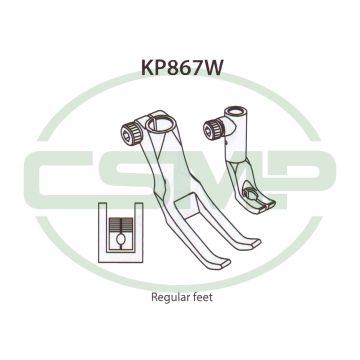 KP867W STANDARD FOOT SET ADLER 867 INCLUDES INNER AND OUTER FOOT