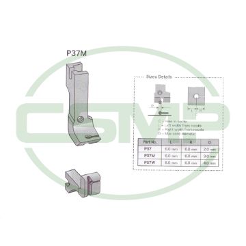 P37M SOLID PIPING FOOT MEDIUM FOR A20 PIPING FOOT