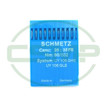 UY106GHS SIZE 80 PACK OF 10 NEEDLES SCHMETZ DISCONTINUED