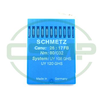 UY108 GHS SIZE 80 PACK OF 10 NEEDLES SCHMETZ