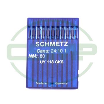 UY118 GKS SIZE 80 PACK OF 10 NEEDLES SCHMETZ UY118 GKS SIZE 80 PACK OF 10 NEEDLES SCHMETZ