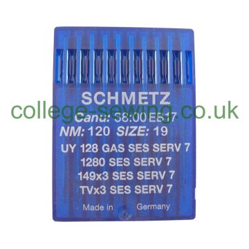 UY128GASSESSERV7 SIZE 120 PACK OF 10 NEEDLES SCHMETZ