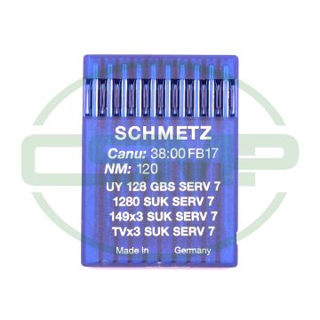 UY128GBS SERV7 SIZE 120 PACK OF 10 NEEDLES SCHMETZ UY128GBS SERV7 SIZE 120 PACK OF 10 NEEDLES SCHMETZ