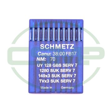 UY128GBS SERV7 SIZE 70 PACK OF 10 NEEDLES SCHMETZ UY128GBS SERV7 SIZE 70 PACK OF 10 NEEDLES SCHMETZ