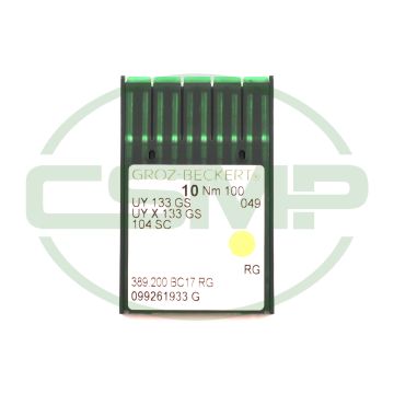 UY133GS SIZE 100 PACK OF 10 NEEDLES GROZ BECKERT