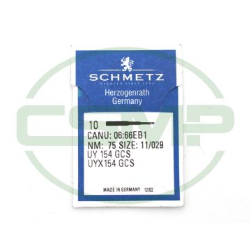 UY154GCS SIZE 75 PACK OF 10 NEEDLES SCHMETZ
