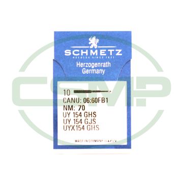 UY154GHS SIZE 70 PACK OF 10 NEEDLES SCHMETZ UY154GHS SIZE 70 PACK OF 10 NEEDLES SCHMETZ