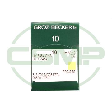 UY8454GAS SES SIZE 80 PACK OF 10 NEEDLES GROZ BECKERT