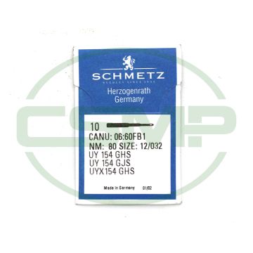 UY154GHS SIZE 80 PACK OF 10 NEEDLES SCHMETZ UY154GHS SIZE 80 PACK OF 10 NEEDLES SCHMETZ