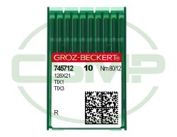 128X1 SIZE 80 PACK OF 10 NEEDLES GROZ BECKERT