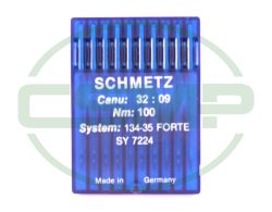 134-35 FORTE SIZE 100 PACK OF 10 NEEDLES SCHMETZ DISCONTINUED