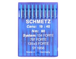 134FORTE SIZE 80 PACK OF 10 NEEDLES SCHMETZ DISCONTINUED
