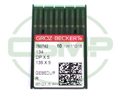 134 GEBEDUR SIZE 110 PACK OF 10 NEEDLES GROZ BECKERT TITANIUM COATED