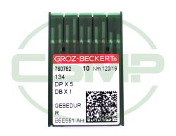 134 GEBEDUR SIZE 120 PACK OF 10 NEEDLES  GROZ BECKERT TITANIUM COATED