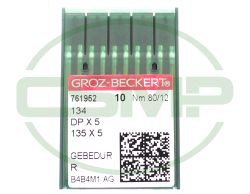 134 GEBEDUR SIZE 100 PACK OF 10 NEEDLES GROZ BECKERT TITANIUM COATED