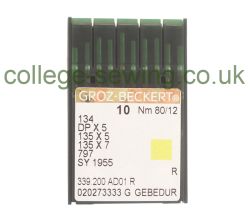 134 GEBEDUR SIZE 80 PACK OF 10 NEEDLES GROZ BECKERT TITANIUM COATED