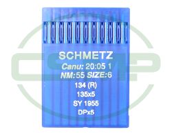 134R SIZE 55 PACK OF 10 NEEDLES SCHMETZ