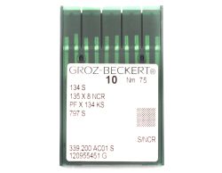 134S SIZE 75 PACK OF 10 NEEDLES GROZ BECKERT