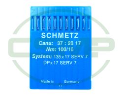 135X17 SERV7 SIZE 100 PACK OF 10 NEEDLES SCHMETZ