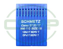 135X17 SERV7 SIZE 110 PACK OF 10 NEEDLES SCHMETZ