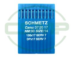 135X17 SERV7 SIZE 90 PACK OF 10 NEEDLES SCHMETZ