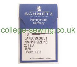 251EU SIZE 110 PACK OF 10 NEEDLES SCHMETZ