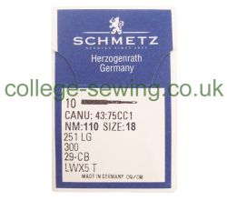 251LG SIZE 110 PACK OF 10 NEEDLES SCHMETZ