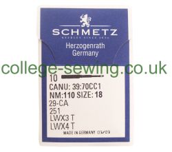 251 SIZE 110 PACK OF 10 NEEDLES SCHMETZ DISCONTINUED